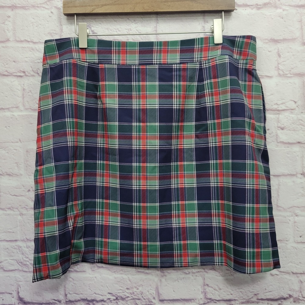 NEW Crown & Ivy Sewing Down South Plaid Mini Skirt Women 14 Preppy Academia
